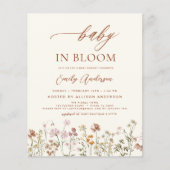 Wildblume Baby in Bloom Baby Dusche Terracotta (Vorderseite)