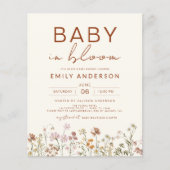 Wildblume Baby in Bloom Baby Dusche Terracotta (Vorderseite)