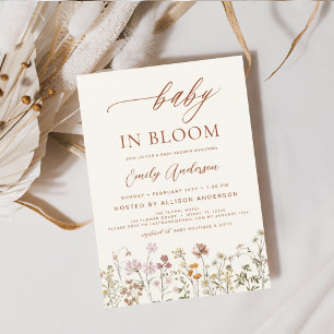 Wildblume Baby in Bloom Baby Dusche Terracotta