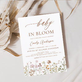 Wildblume Baby in Bloom Baby Dusche Terracotta