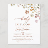 Wildblume Baby in Bloom Baby Dusche Terracotta (Vorderseite)