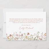 Wildblume Baby in Bloom Baby Dusche Terracotta Dankeskarte (Rückseite)