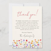 Wildblume Baby in Bloom Baby Dusche Terracotta Dankeskarte (Vorderseite)