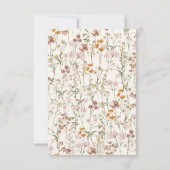 Wildblume Baby in Bloom Baby Dusche Terracotta Einladung (Rückseite)