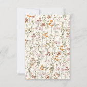 Wildblume Baby in Bloom Baby Dusche Terracotta Einladung (Rückseite)