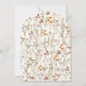 Wildblume Baby in Bloom Baby Dusche Terracotta Einladung (Rückseite)