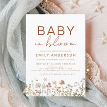 Wildblume Baby in Bloom Baby Dusche Terracotta