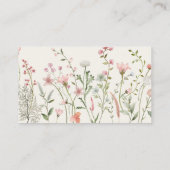 Wildblume Baby in Bloom Baby Dusche Umschließung Visitenkarte (Rückseite)