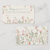 Wildblume Baby in Bloom Baby Dusche Umschließung Visitenkarte (Vorne/Hinten)