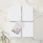 Wildblume Baby in Bloom Baby Dusche Vielen Dank Geschenkanhänger (Mit Garn)