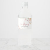 Wildblume Baby in Bloom Baby Dusche Wasserflaschenetikett (Vorderseite)