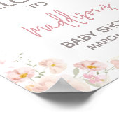 Wildblume Baby in Bloom Baby Dusche Willkommen Poster (Ecke)