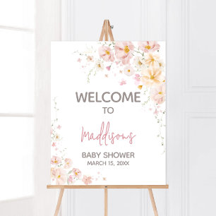 Wildblume Baby in Bloom Baby Dusche Willkommen Poster