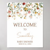 Wildblume Baby in Bloom Baby Dusche Willkommen Poster (Vorne)