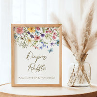 Wildblume Baby in Bloom Baby Dusche Windeln Raffel