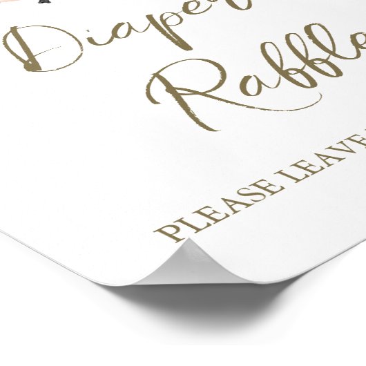 Wildblume Baby in Bloom Baby Dusche Windeln Raffel Poster (Ecke)