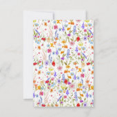 Wildblume Baby in Bloom Baby Duschgarten Dankeskarte (Rückseite)