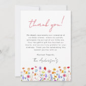 Wildblume Baby in Bloom Baby Duschgarten Dankeskarte (Vorderseite)