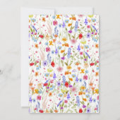 Wildblume Baby in Bloom Baby Duschgarten Dankeskarte (Rückseite)