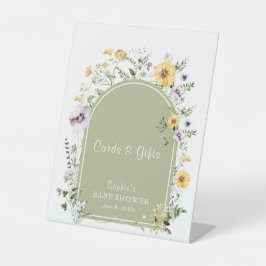 Wildblume Baby in Bloom Baby Duschkarten & Geschen Sockelschild