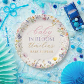Wildblume Baby in Bloom Baby Duschpapier Teller (Party)
