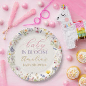 Wildblume Baby in Bloom Baby Duschpapier Teller (Party)