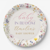 Wildblume Baby in Bloom Baby Duschpapier Teller (Vorderseite)