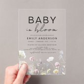 Wildblume Baby in Bloom Baby Shower Boho Garden Acryleinladungen (Insitu (Handheld))