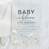 Wildblume Baby in Bloom Baby Shower Boho Garden Acryleinladungen