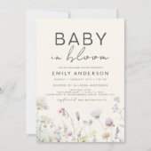 Wildblume Baby in Bloom Baby Shower Boho Garden Einladung (Vorderseite)