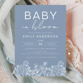 Wildblume Baby in Bloom Baby Shower Dusty Blue