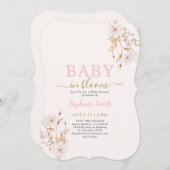 Wildblume Baby in Bloom Baby Shower Girl Einladung (Vorne/Hinten)