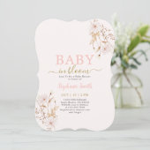 Wildblume Baby in Bloom Baby Shower Girl Einladung (Stehend Vorderseite)