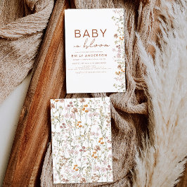 Wildblume Baby in Bloom Baby Showgarten Boho Einladung