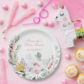 Wildblume Baby in Bloom Babydusche Papierplatte Pappteller (Party)