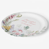 Wildblume Baby in Bloom Babydusche Papierplatte Pappteller (Schrägansicht)