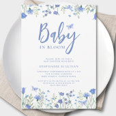 Wildblume Baby in Bloom Blue Baby Dusche Einladung