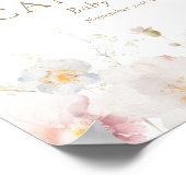 Wildblume Baby in Bloom Boy Baby Dusche Poster (Ecke)