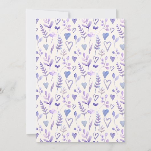 Wildblume Baby in Bloom Boy Babydusche Einladung (Rückseite)