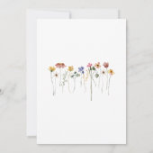 Wildblume Baby in Bloom Couple's Babydusche Einladung (Rückseite)