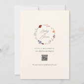 Wildblume Baby in Bloom Floral Baby Dusche Einladung (Rückseite)