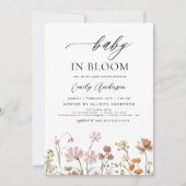 Wildblume Baby in Bloom Floral Baby Dusche Einladung (Vorderseite)