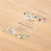 Wildblume Baby in Bloom Floral Garden Kinderdusche Acryleinladungen (Ablage )