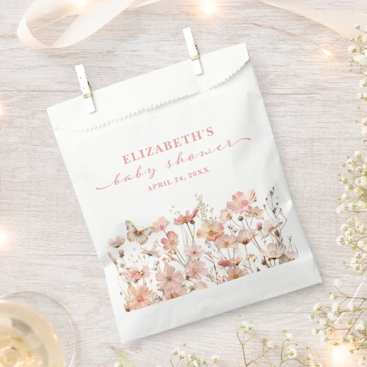 Wildblume Baby in Bloom Girl Babydusche Geschenktütchen (Ausgeschnitten)