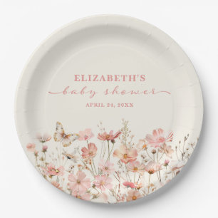 Wildblume Baby in Bloom Girl Babydusche Pappteller