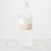 Wildblume Baby in Bloom Girl Babydusche Wasserflaschenetikett (Rückseite)