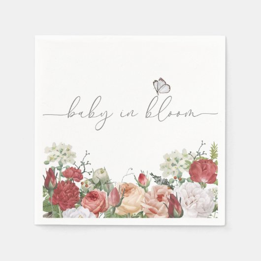 Wildblume Baby in Bloom Girl Serviette (Vorderseite)