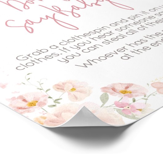 Wildblume Baby in Bloom Sage nicht Baby Poster (Ecke)