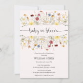 Wildblume Baby in Bloom Spring Floral Babydusche Einladung (Vorderseite)