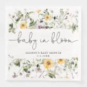 Wildblume Baby in Bloom Spring Floral Babydusche Serviette (Vorderseite)